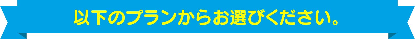 以下のプランからお選びください。